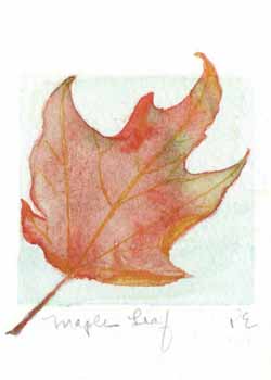 "Maple Leaf" by  Polly Edgar, Hubertus WI - Watercolor